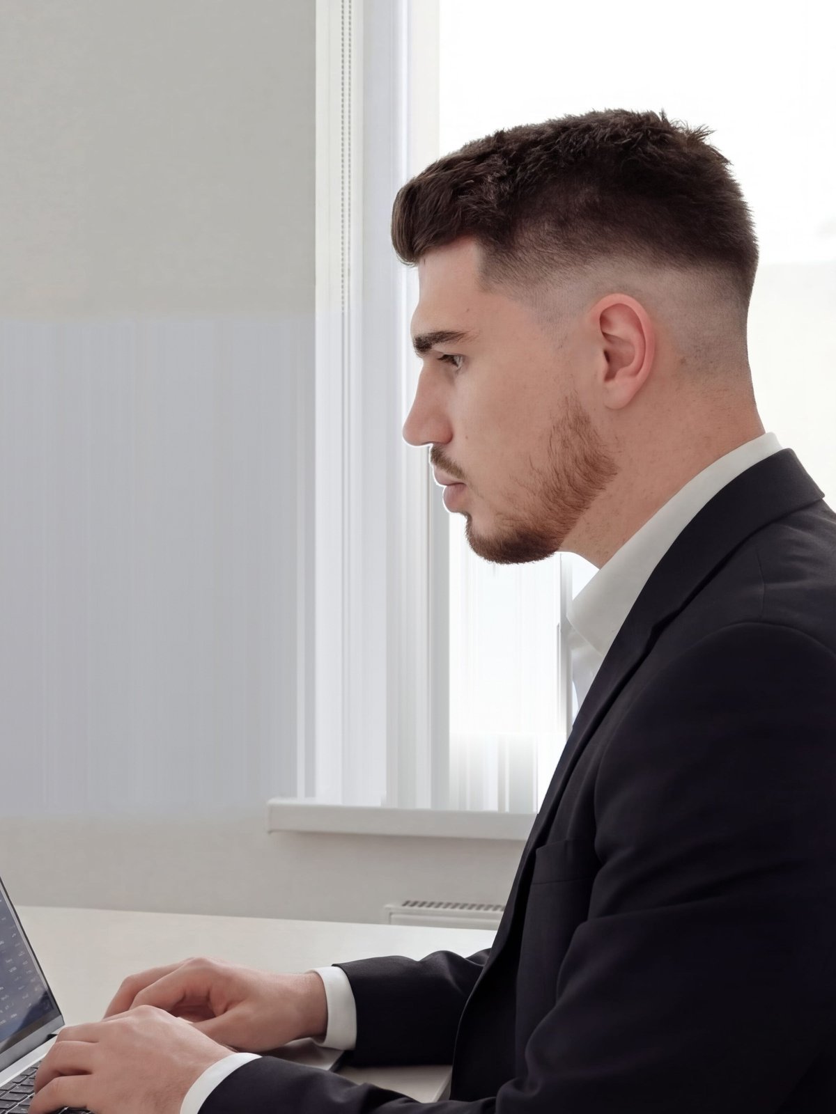 Entrepreneur préparant sa création de société depuis un bureau à Dubaï